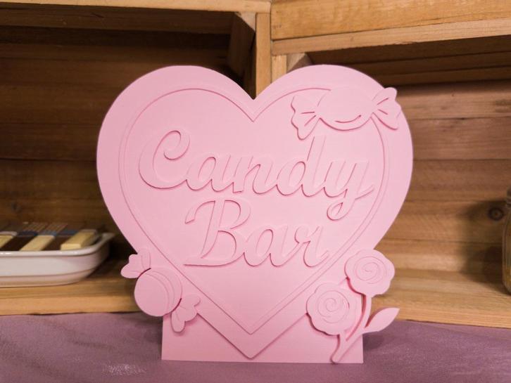 Candy Bar bord hart, bruiloft decoratie, feestdecoratie,, Hobby en Vrije tijd, Feestartikelen, Nieuw, Versiering, Geboorte of Huwelijk