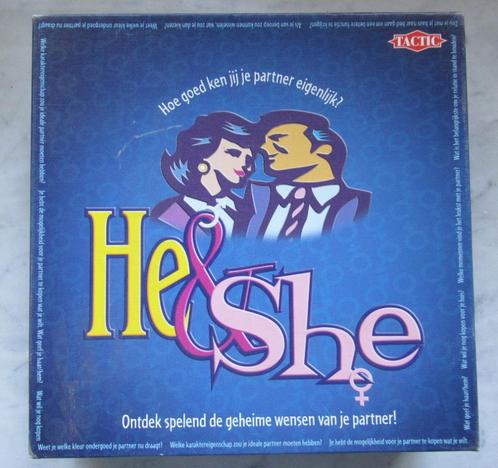He & She spel, Hobby en Vrije tijd, Gezelschapsspellen | Bordspellen, Zo goed als nieuw, Ophalen of Verzenden