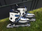 Skeelers blauw/wit maat 34,35,36,37 NIJDAM, Kinderen en Baby's, Speelgoed | Buiten | Rolschaatsen, Ophalen of Verzenden, Gebruikt