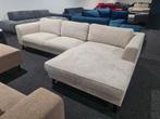 Nieuwe trendy hoekbank loungebank natuurkleur ribstof, Ophalen of Verzenden, Nieuw, 150 cm of meer, Vierpersoons of meer