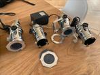 4x chrome spots incl transformator, Ophalen of Verzenden, Zo goed als nieuw
