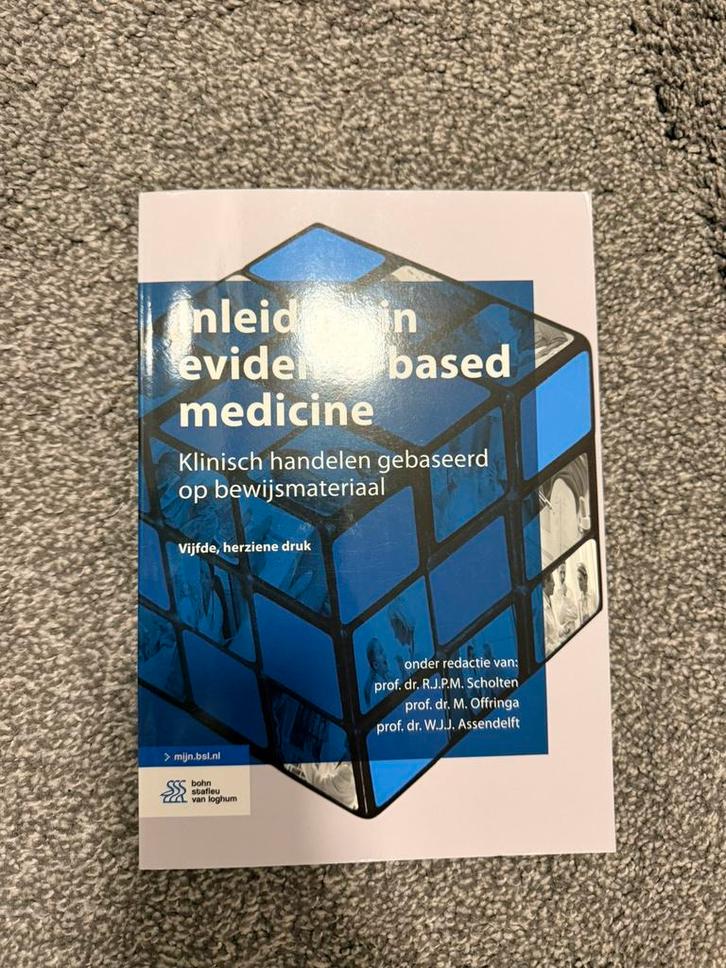 Inleiding in evidence based medicine ISBN 9789036819770, Boeken, Studieboeken en Cursussen, Gelezen, WO, Ophalen of Verzenden