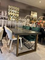 Blackbone Brass eettafel richmond interiors, Vijf personen of meer, Metaal, Rechthoekig, Richmond interiors