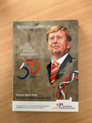Zilveren 10 Euro Willem-Alexander 50 Jaar 2017 beschikbaar voor biedingen