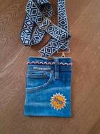 Uniek denim Schoudertasje., Sieraden, Tassen en Uiterlijk, Tassen | Damestassen, Ophalen of Verzenden, Zo goed als nieuw, Blauw