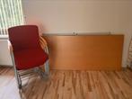 Tafel (ideaal voor spreektafel, bouwkeet) met 4 stoelen, Ophalen, Eikenhout, 50 tot 100 cm, Zo goed als nieuw