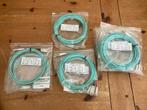 Partij 9x Glasvezel patchkabels Multi Mode SR 2M-5M aqua, Verzenden, Nieuw