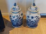 Set van 2 grote Chinese vazen Chinees porselein met foo dogs, Ophalen