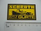 sticker oud SCHROTH GURTE F1 formule 1 race auto rally F-1, Verzenden, Zo goed als nieuw, Bedrijf of Vereniging