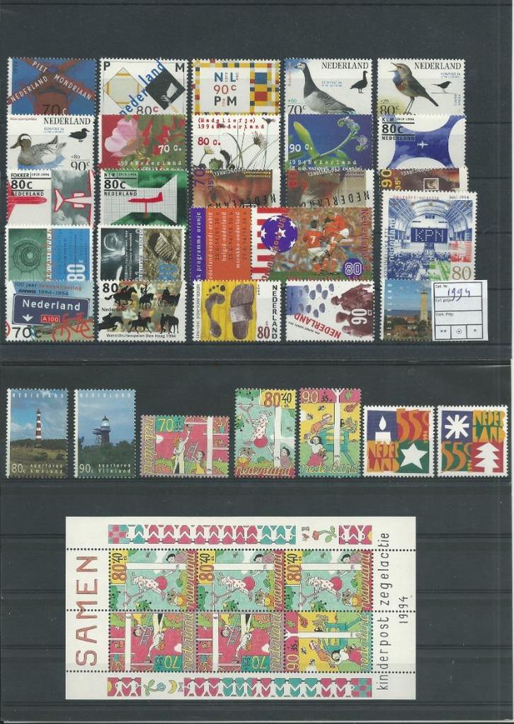 Nederland, Complete Jaargang 1994, Postfris., Postzegels en Munten, Postzegels | Nederland, Postfris, Na 1940, Verzenden