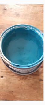 Turquoise blauwe muurverf, Ophalen, Gebruikt, Blauw, Verf