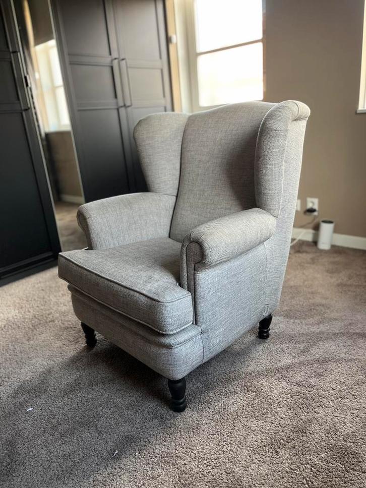 Fauteuil Tierlantijn wonen lichtgrijs/taupe, Huis en Inrichting, Fauteuils, Zo goed als nieuw, 50 tot 75 cm, 75 tot 100 cm, Ophalen