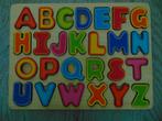 Houten puzzel alfabet hout letters 26 stukjes, Ophalen of Verzenden, Zo goed als nieuw, Overige typen