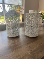 Landelijke Windlichten - 36cm, Huis en Inrichting, Woonaccessoires | Kandelaars en Kaarsen, Ophalen, 25 tot 50 cm, Wit, Zo goed als nieuw