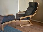 Relaxfauteuil met voetenbank van Ikea, Huis en Inrichting, Fauteuils, Ophalen, Hout, Zo goed als nieuw, 75 tot 100 cm