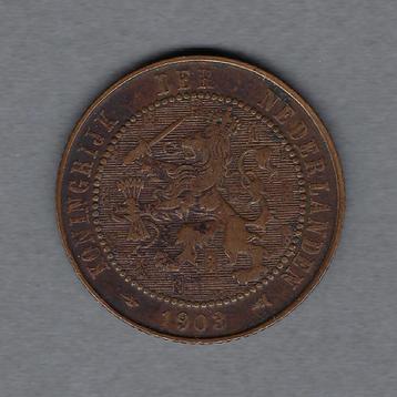 2 1/2 cent (halve stuiver) 1903 Wilhelmina beschikbaar voor biedingen
