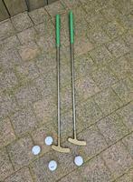 2 Midgetgolf sticks + 4 golfballen, Ophalen of Verzenden, Zo goed als nieuw, Club