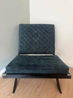 Luxe Blauwe Madrid Velvet Fauteuil, Huis en Inrichting, Stoelen, Ophalen, Blauw, Nieuw, Eén