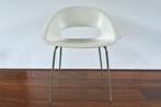 vintage deens design stoel bovirke Lyngfeldt Larsen jaren 50, Ophalen, Kunststof, Gebruikt, Wit