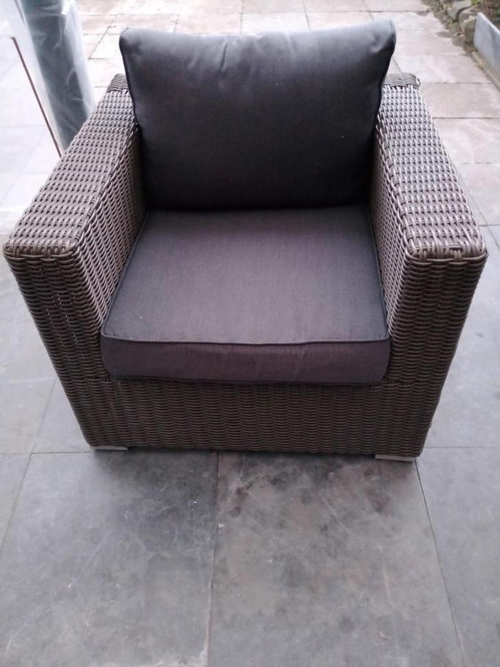 1 garden impressions loungestoel met kussens, Tuin en Terras, Tuinstoelen, Zo goed als nieuw, Wicker, Ophalen