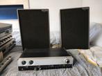 Antieke Philips Stereo Set met Speakers - Vintage, Overige merken, Gebruikt, Ophalen of Verzenden, Minder dan 60 watt
