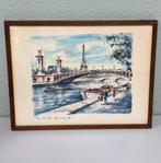 Antiek Schilderij Pont Alexandre III Parijs brug Seine paris, Ophalen of Verzenden