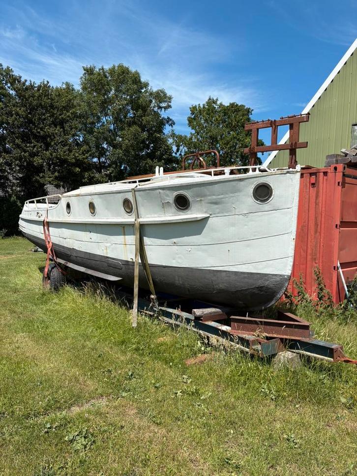 Bakdekker, Watersport en Boten, Motorboten en Motorjachten, Gebruikt, Staal, 6 tot 9 meter, Diesel, Binnenboordmotor, 30 tot 50 pk
