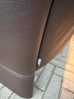 Jori 3-zits bank - Bruin leer, Huis en Inrichting, Banken | Bankstellen, Gebruikt, Driepersoons, Ophalen of Verzenden, Rechte bank