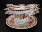 6 Bouquet Regout kop en schotels 1880 - 1886, Ophalen of Verzenden