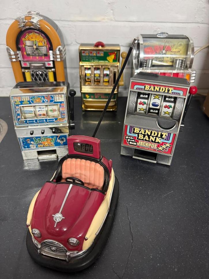 Div vintage Automaten, Jukebox, Wekker, Gokkasten, Botsauto, Verzamelen, Automaten | Overige, Gebruikt, Ophalen of Verzenden