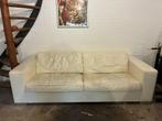 Lederen bank Italiaans design, Huis en Inrichting, Ophalen, Gebruikt, 100 tot 125 cm, Driepersoons