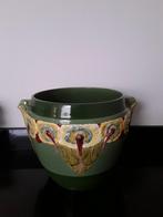 Antieke grote art nouveau bloempot met bloemen, Antiek en Kunst, Verzenden