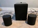 Yamaha MusicCast set 2x wx-021+Sub100 kleur zwart, Zo goed als nieuw, Minder dan 60 watt, Front, Rear of Stereo speakers, Ophalen
