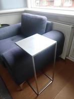 Bijzetttafel / laptoptafel - zilver, Huis en Inrichting, Tafels | Bijzettafels, Ophalen, Strak / Modern / Industrieel, Minder dan 55 cm