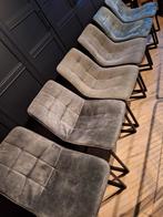 6 z.g.a.n. eetkamer stoelen in groentinten, Ophalen, Twee, Zwart, Zo goed als nieuw