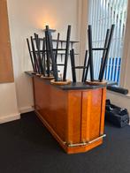 Bar met 8 krukken - 2 meter breed, Ophalen, Gebruikt, Inclusief barstoelen