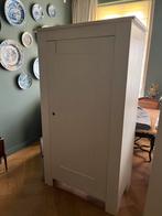 Houten kledingkast met  “whitewash” afwerking, Huis en Inrichting, Ophalen, Modern strak, Met hangruimte, 50 tot 100 cm