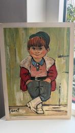 Retro tekening Jongen Burnett 1972, Ophalen of Verzenden, Huis en Inrichting