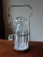 Oude verzilverde zuurpot, Antiek en Kunst, Antiek | Glas en Kristal, Ophalen of Verzenden