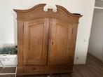 Antieke blank massief eiken kledingkast wandkast  kast oak, Gebruikt, ., ., 150 tot 200 cm