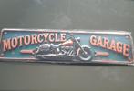 Nieuw Wandbord Motorcycle Garage - 10x40cm, Ophalen of Verzenden, Nieuw