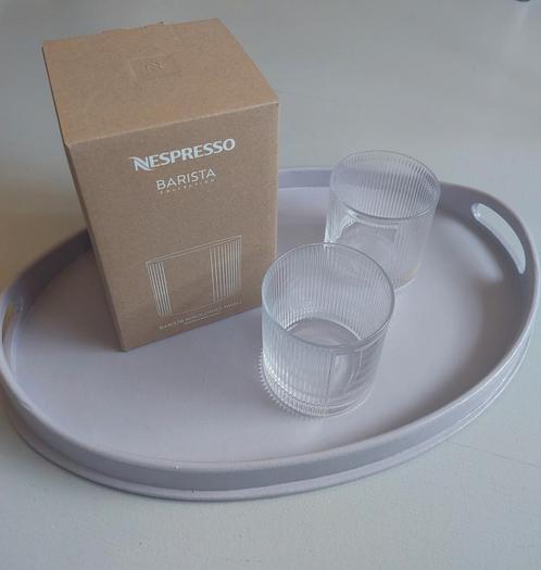 NIEUW 2x Koffie glas Kristal Nespresso Barista Mixology, Huis en Inrichting, Keuken | Servies, Nieuw, Glas of Glazen, Overige stijlen