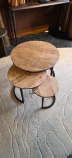 Mangohout Salontafel set van 3 Nu Extra Voordelig!, JaRa, 100 tot 150 cm, Bornsestraat 31, Zo goed als nieuw