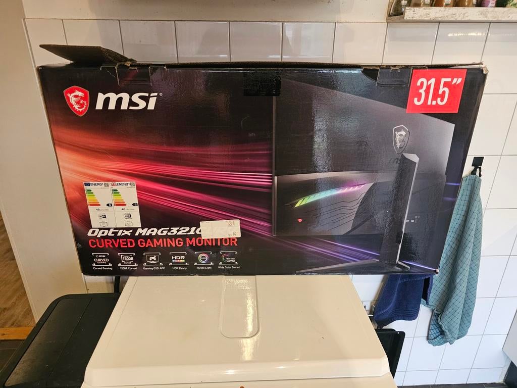 MSI Optix MAG321CURV Curved Gaming Monitor nieuw in doos, Computers en Software, Monitoren, Ophalen of Verzenden