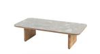 Luxe Tuin Salontafel - Teakhout & Terrazzo, Ophalen of Verzenden, Zo goed als nieuw, Rechthoekig, Teakhout