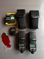 2 Yongnuo YN685 flitsers en YN622N-TX transmitter voor Nikon, Ophalen of Verzenden, Zo goed als nieuw, Nikon, Kantelbaar