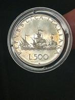 500 Lire Republiek Italië Zilveren Proof Munt (11g, .835), Ophalen of Verzenden, Italië, Zilver