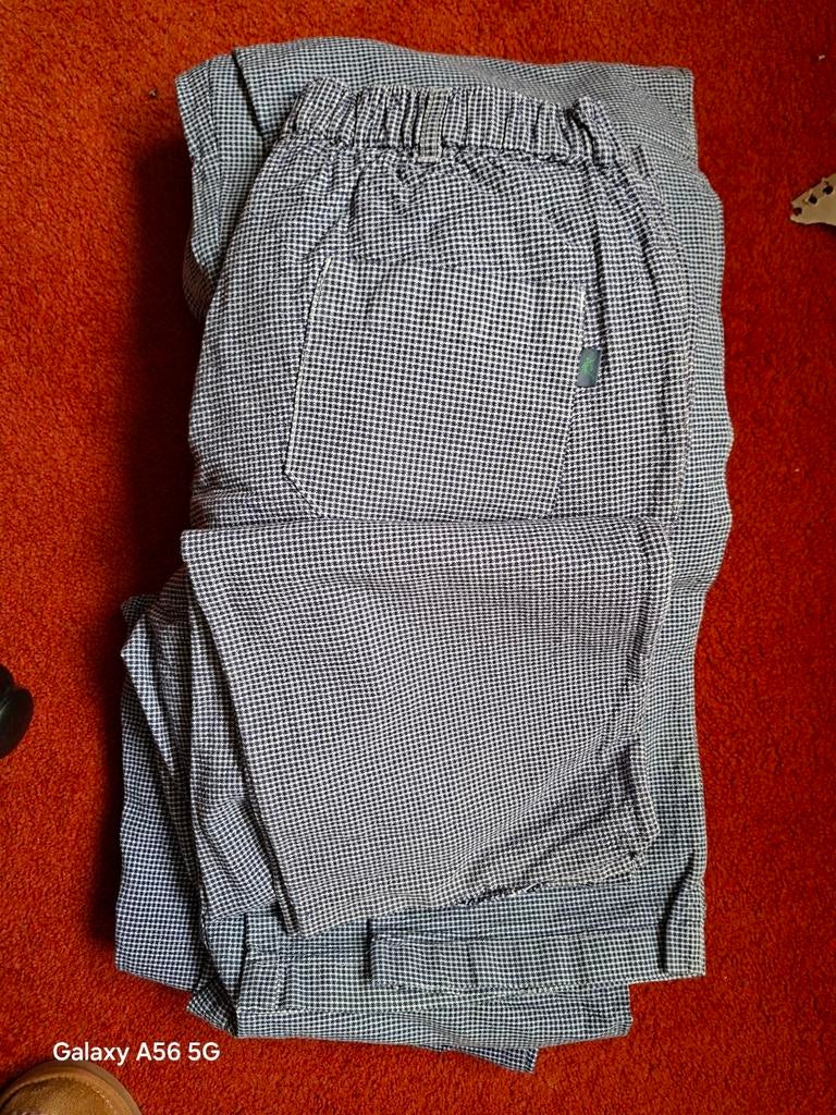 4 gedragen koksbroeken - Vitello horecakleding, Maat 52/54 (L), Blauw, Vitello, Ophalen of Verzenden