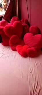 8 hart kussentjes, Ophalen of Verzenden, Gebruikt, Rood, Hartvormig