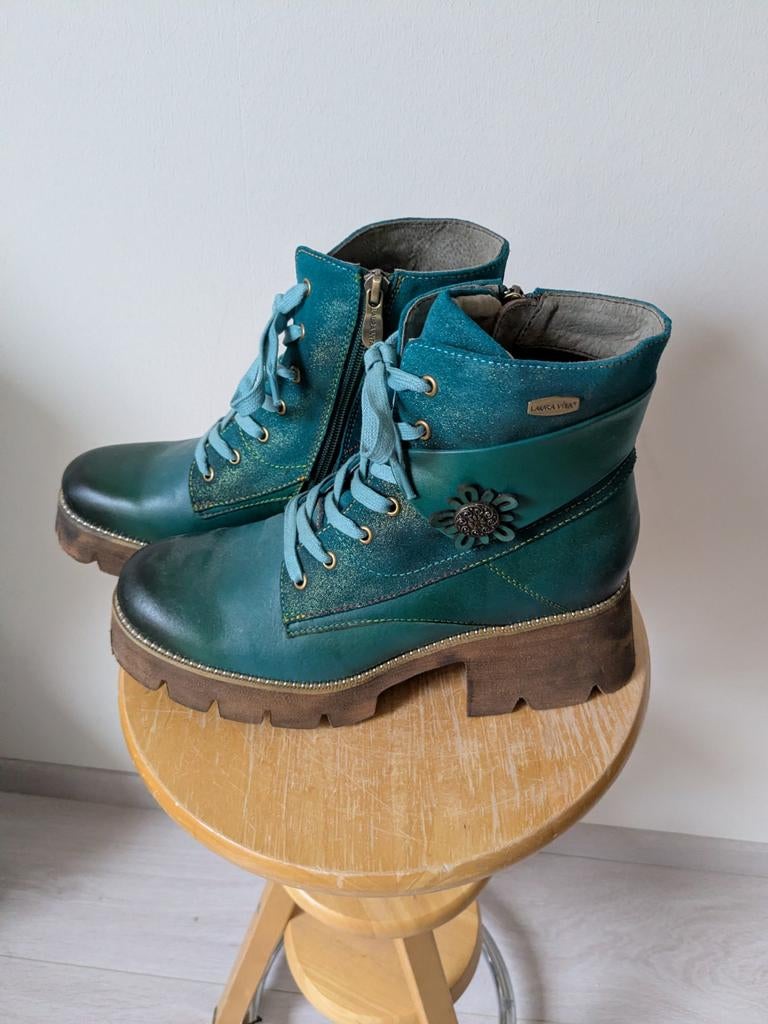 Nieuwe enkellaarsjes maat 39, Blauw, Lage of Enkellaarzen, Nieuw, Ophalen of Verzenden